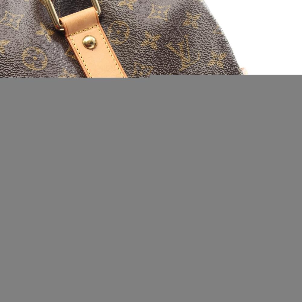 Louis Vuitton Monogram Carryall Canvas Boston Leather Bag Brown - Picture 6 of 8